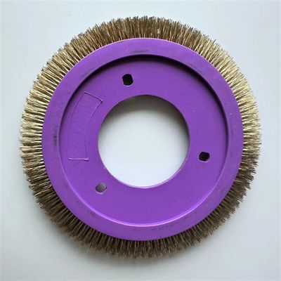 Купить Текстильная отделка LK Stenter Brush Wheel Фиолетовый цвет Пластический материал Медь Латунь Брусчатые волосы Производство в сети