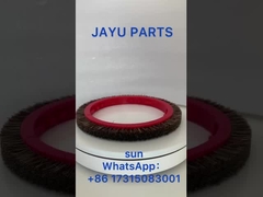 Части мониторной стантерной машины Monforts Красный пластиковый корпус Кисточка Колесо Черный Бристль Свиньи волосы 220 мм Внешняя диаметра